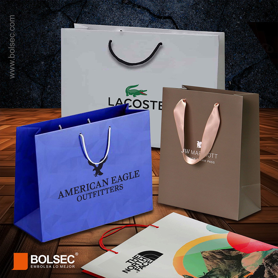 Bolsa de cartulina personalizada con tu logo